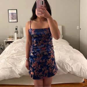 Floral Blue and Pink Dress